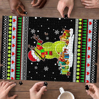 Christmas Tennis Snowman Puzzle Xmas Holiday Patterns - Wonder Print Shop