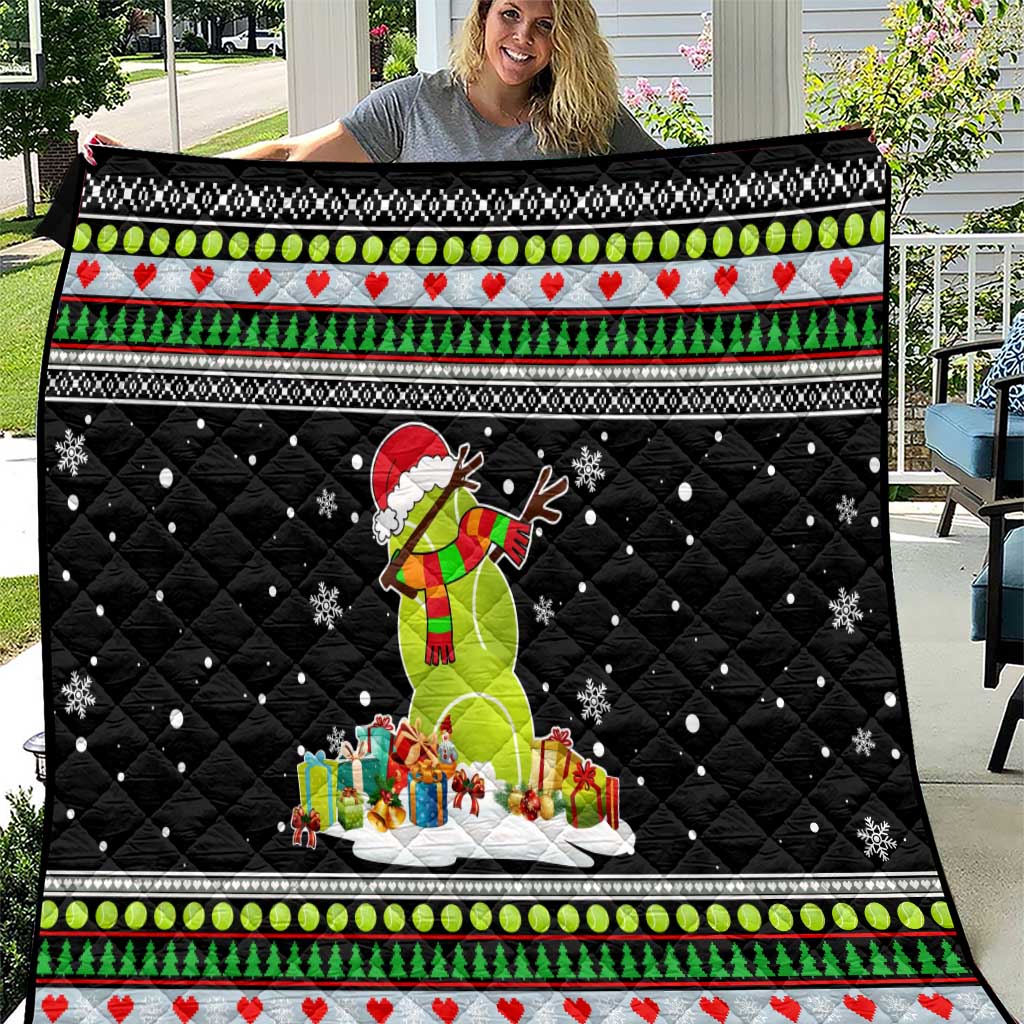 Christmas Tennis Snowman Quilt Xmas Holiday Patterns - Wonder Print Shop