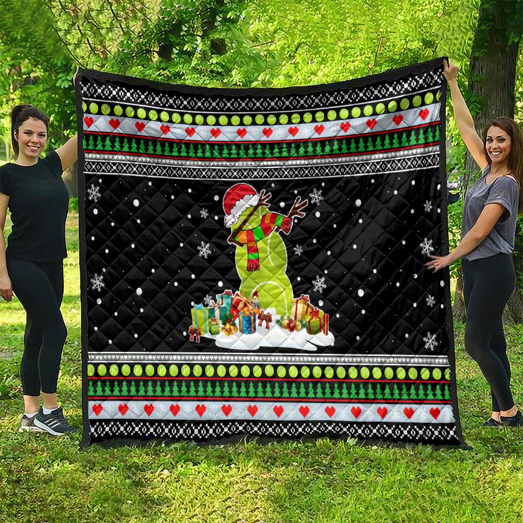 Christmas Tennis Snowman Quilt Xmas Holiday Patterns - Wonder Print Shop
