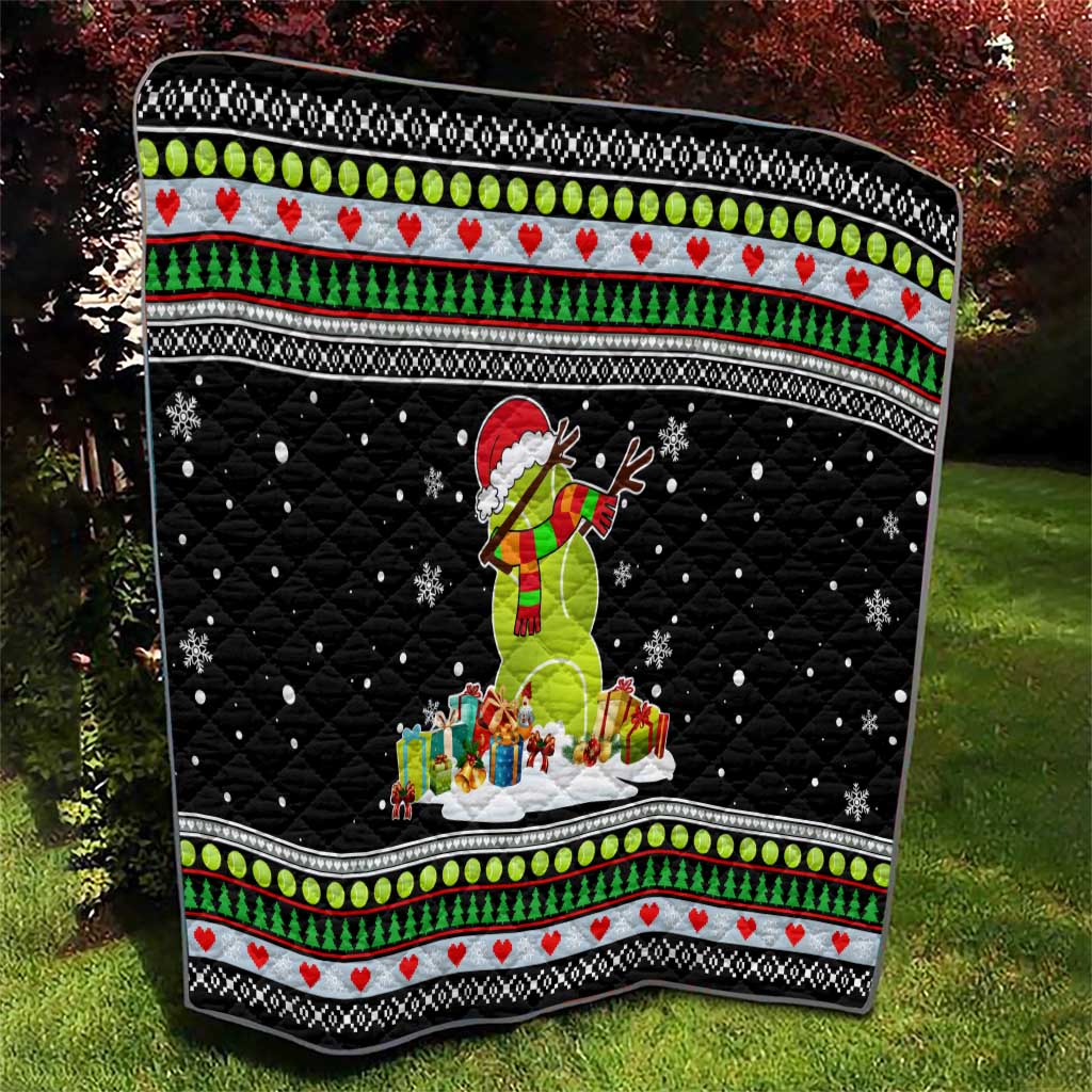 Christmas Tennis Snowman Quilt Xmas Holiday Patterns - Wonder Print Shop