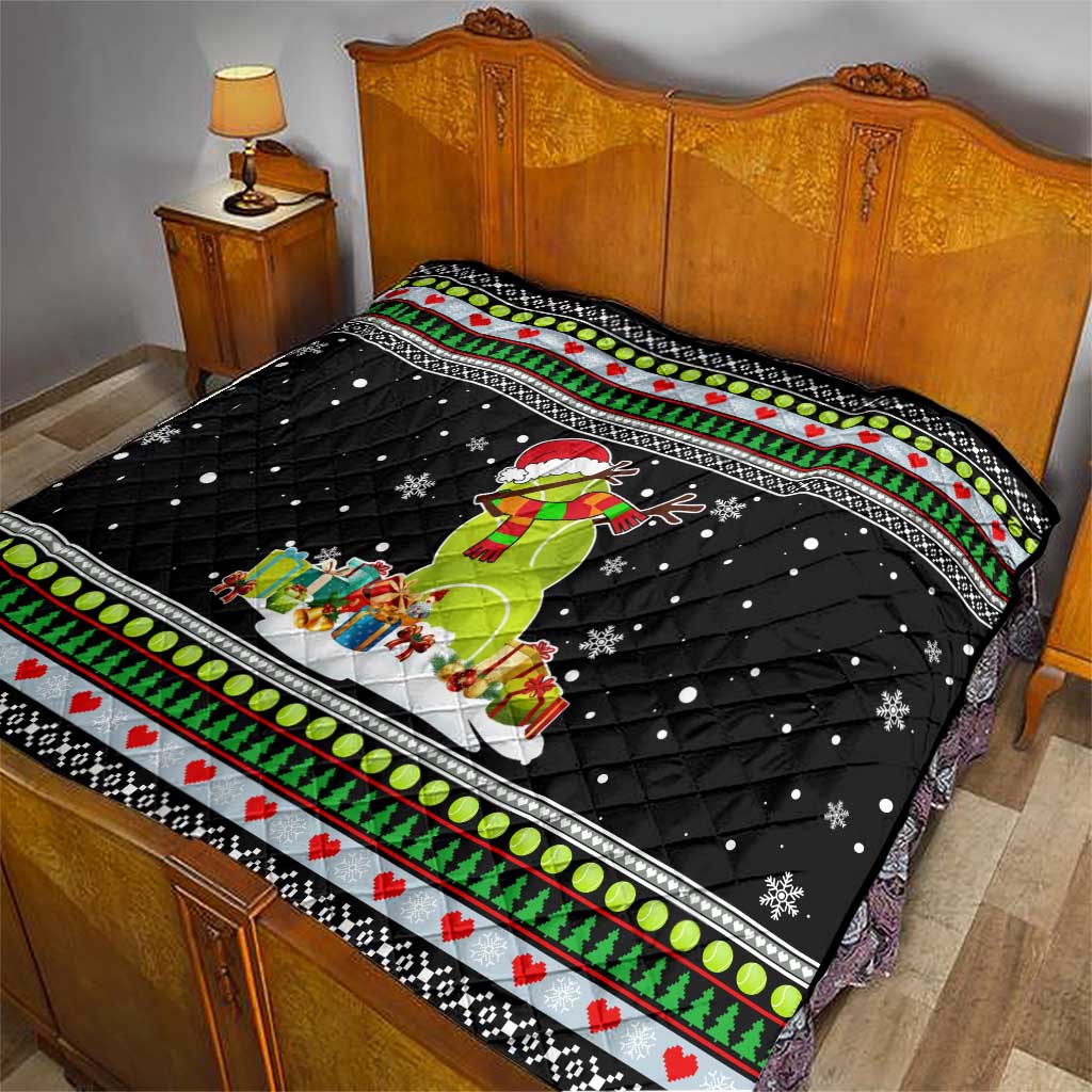 Christmas Tennis Snowman Quilt Xmas Holiday Patterns - Wonder Print Shop
