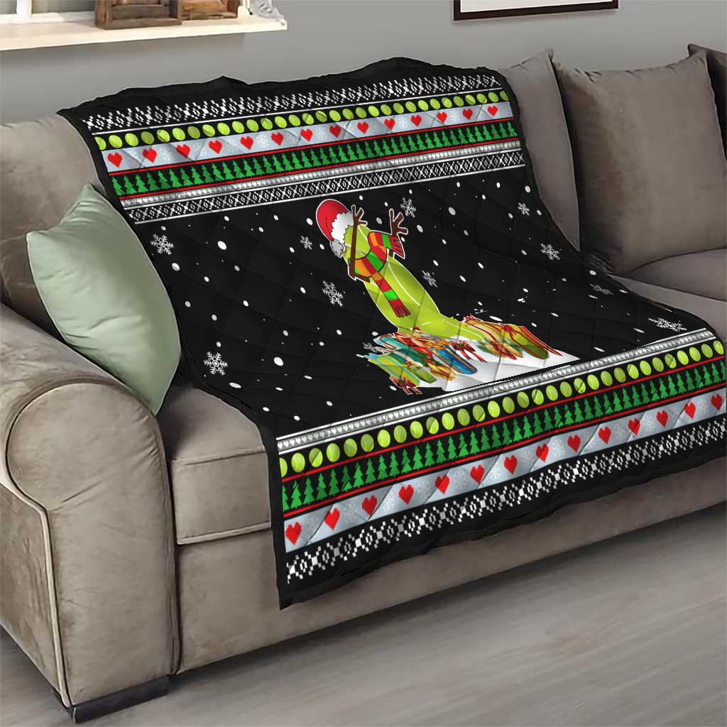 Christmas Tennis Snowman Quilt Xmas Holiday Patterns - Wonder Print Shop