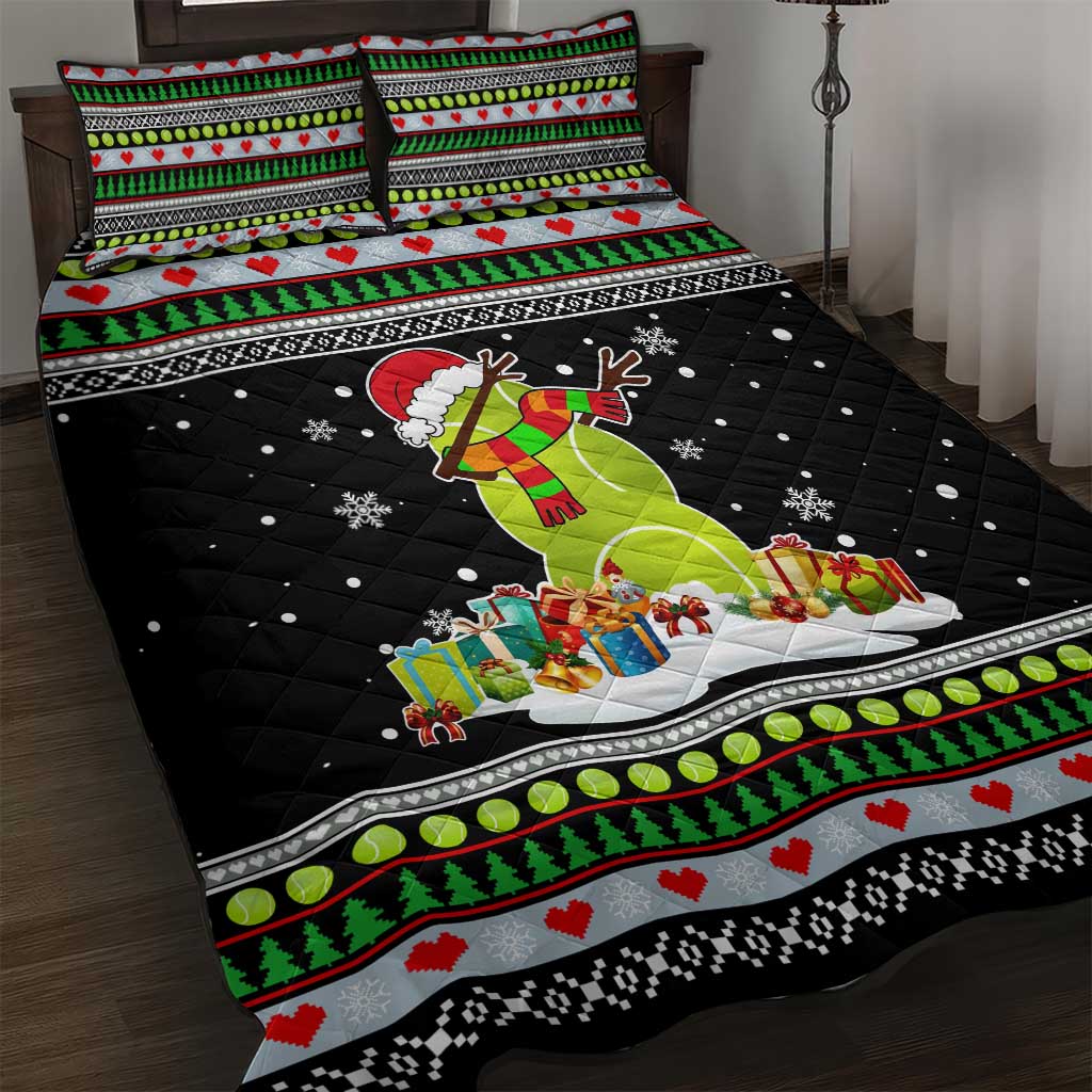 Christmas Tennis Snowman Quilt Bed Set Xmas Holiday Patterns - Wonder Print Shop