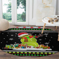 Christmas Tennis Snowman Round Carpet Xmas Holiday Patterns - Wonder Print Shop