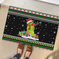Christmas Tennis Snowman Rubber Doormat Xmas Holiday Patterns - Wonder Print Shop