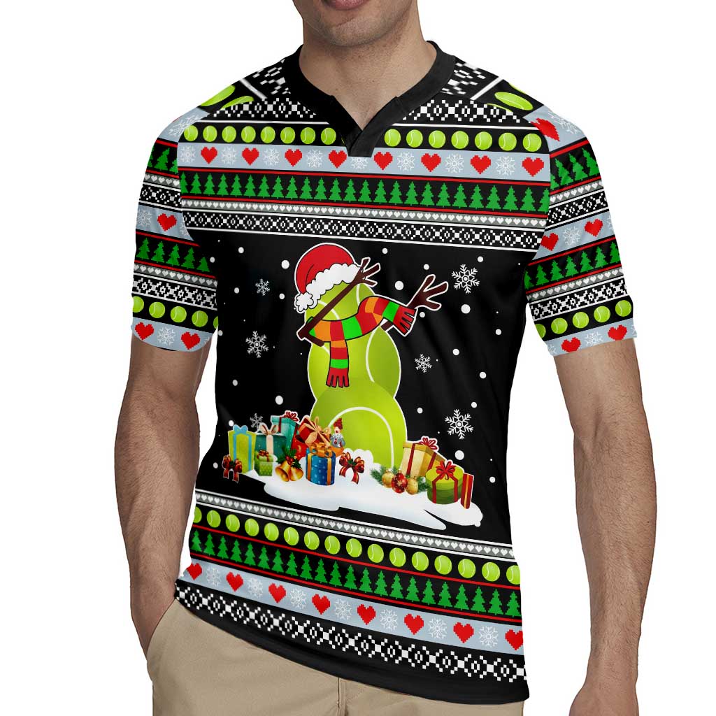 Christmas Tennis Snowman Rugby Jersey Xmas Holiday Patterns - Wonder Print Shop
