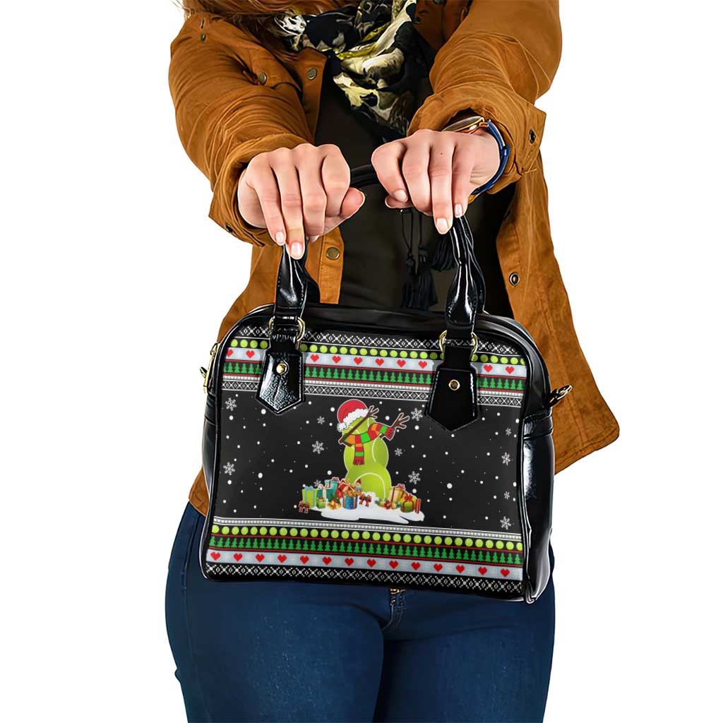 Christmas Tennis Snowman Shoulder Handbag Xmas Holiday Patterns - Wonder Print Shop