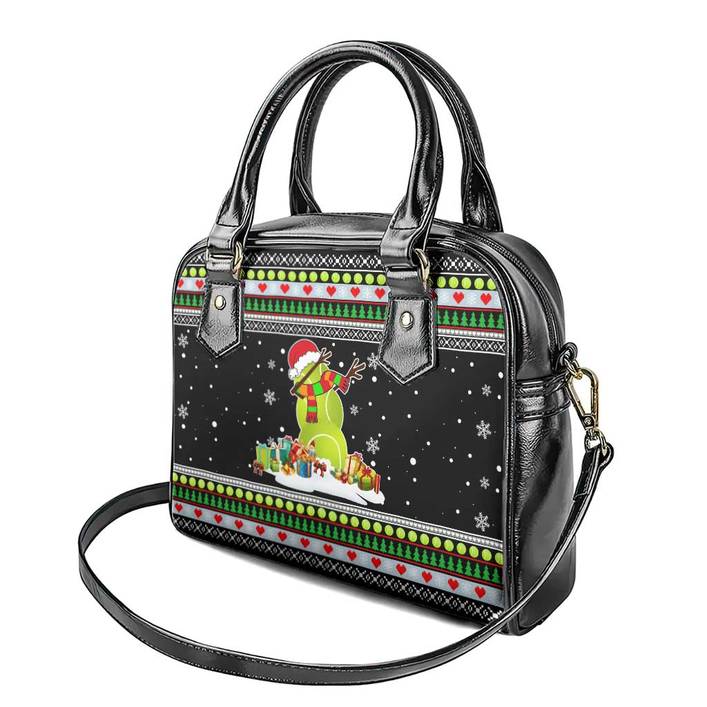 Christmas Tennis Snowman Shoulder Handbag Xmas Holiday Patterns - Wonder Print Shop