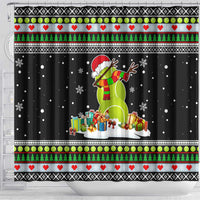 Christmas Tennis Snowman Shower Curtain Xmas Holiday Patterns - Wonder Print Shop