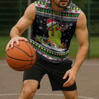 Christmas Tennis Snowman Sleeveless Hoodie Xmas Holiday Patterns - Wonder Print Shop