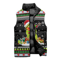 Christmas Tennis Snowman Sleeveless Puffer Jacket Xmas Holiday Patterns - Wonder Print Shop