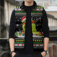 Christmas Tennis Snowman Sleeveless Puffer Jacket Xmas Holiday Patterns - Wonder Print Shop