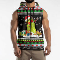 Christmas Tennis Snowman Sleeveless Zip Hoodie Xmas Holiday Patterns - Wonder Print Shop
