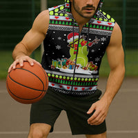 Christmas Tennis Snowman Sleeveless Zip Hoodie Xmas Holiday Patterns - Wonder Print Shop