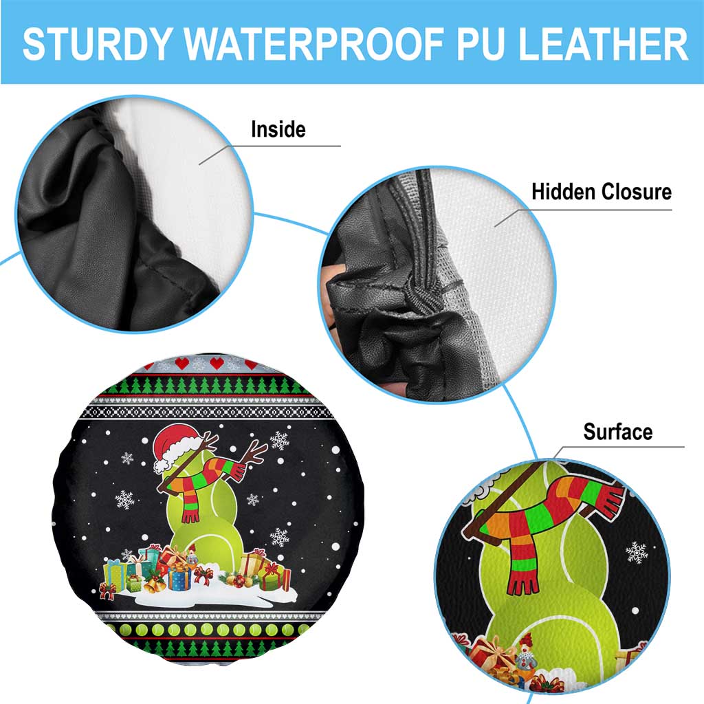 Christmas Tennis Snowman Spare Tire Cover Xmas Holiday Patterns - Wonder Print Shop