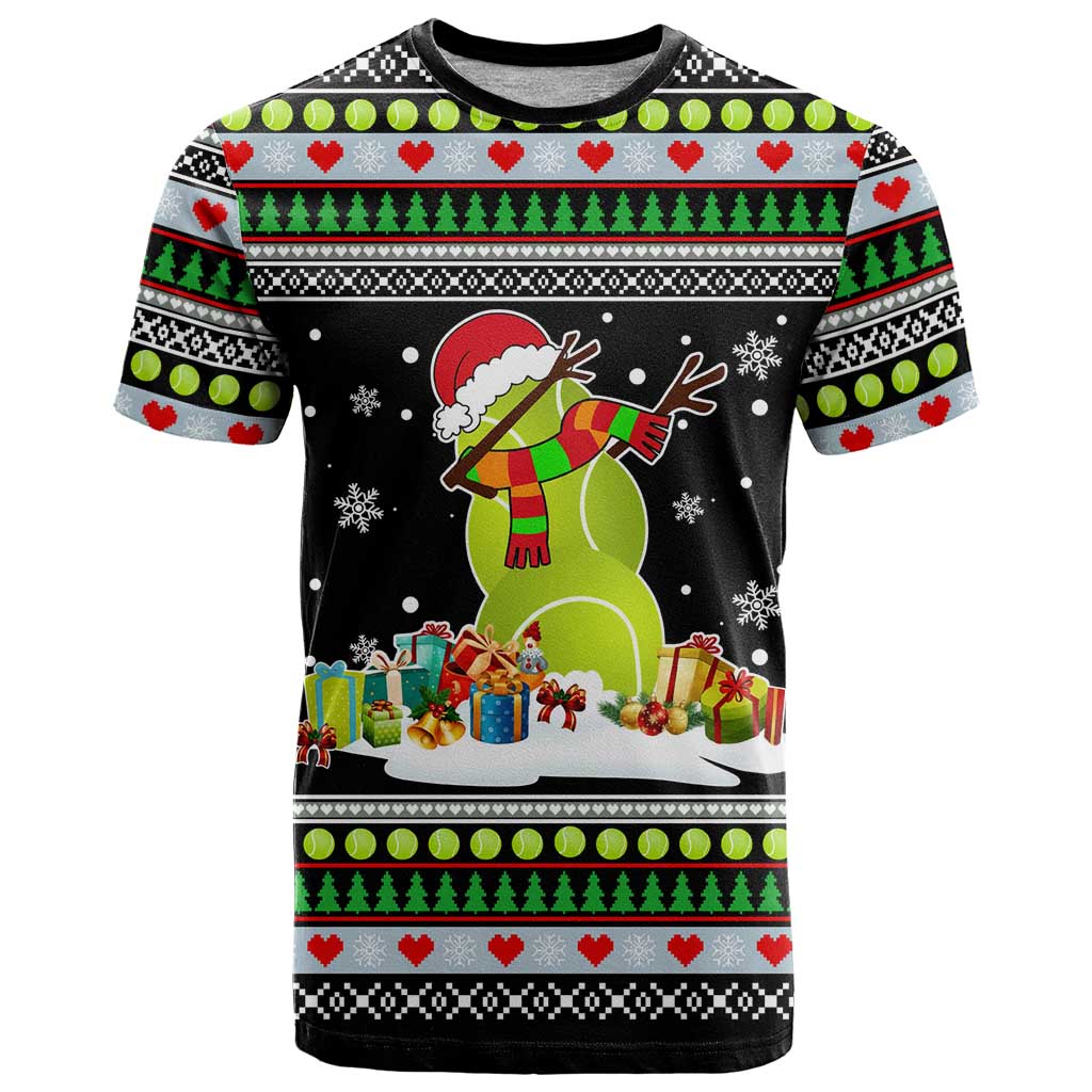 Christmas Tennis Snowman T Shirt Xmas Holiday Patterns - Wonder Print Shop