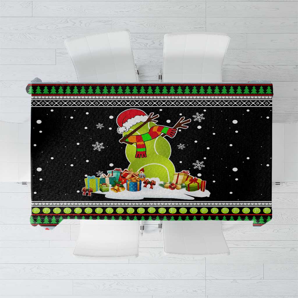 Christmas Tennis Snowman Tablecloth Xmas Holiday Patterns - Wonder Print Shop