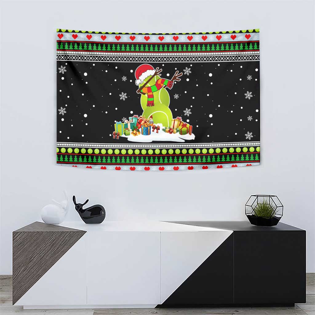 Christmas Tennis Snowman Tapestry Xmas Holiday Patterns - Wonder Print Shop