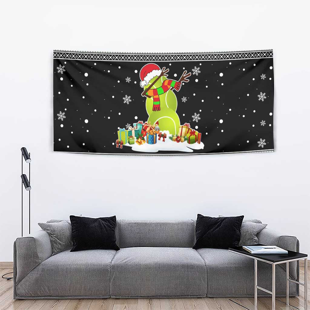 Christmas Tennis Snowman Tapestry Xmas Holiday Patterns - Wonder Print Shop