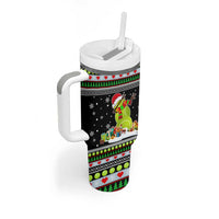 Christmas Tennis Snowman Tumbler With Handle Xmas Holiday Patterns - Wonder Print Shop