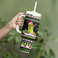 Christmas Tennis Snowman Tumbler With Handle Xmas Holiday Patterns - Wonder Print Shop