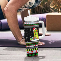 Christmas Tennis Snowman Tumbler With Handle Xmas Holiday Patterns - Wonder Print Shop
