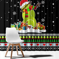 Christmas Tennis Snowman Window Curtain Xmas Holiday Patterns - Wonder Print Shop