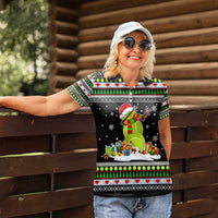 Christmas Tennis Snowman Women Polo Shirt Xmas Holiday Patterns - Wonder Print Shop
