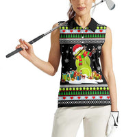 Christmas Tennis Snowman Women Sleeveless Polo Shirt Xmas Holiday Patterns - Wonder Print Shop