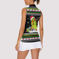 Christmas Tennis Snowman Women Sleeveless Polo Shirt Xmas Holiday Patterns - Wonder Print Shop