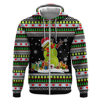 Christmas Tennis Snowman Zip Hoodie Xmas Holiday Patterns - Wonder Print Shop