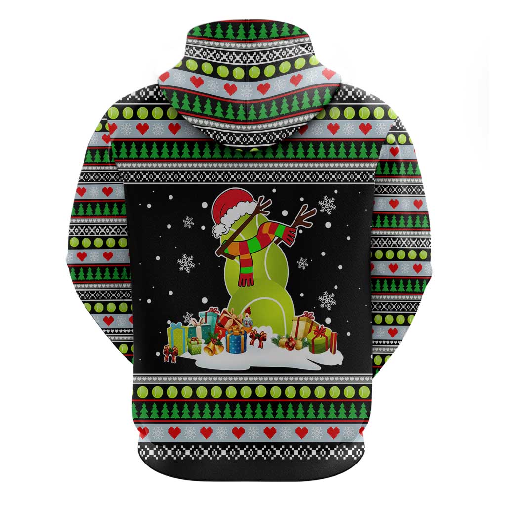 Christmas Tennis Snowman Zip Hoodie Xmas Holiday Patterns - Wonder Print Shop