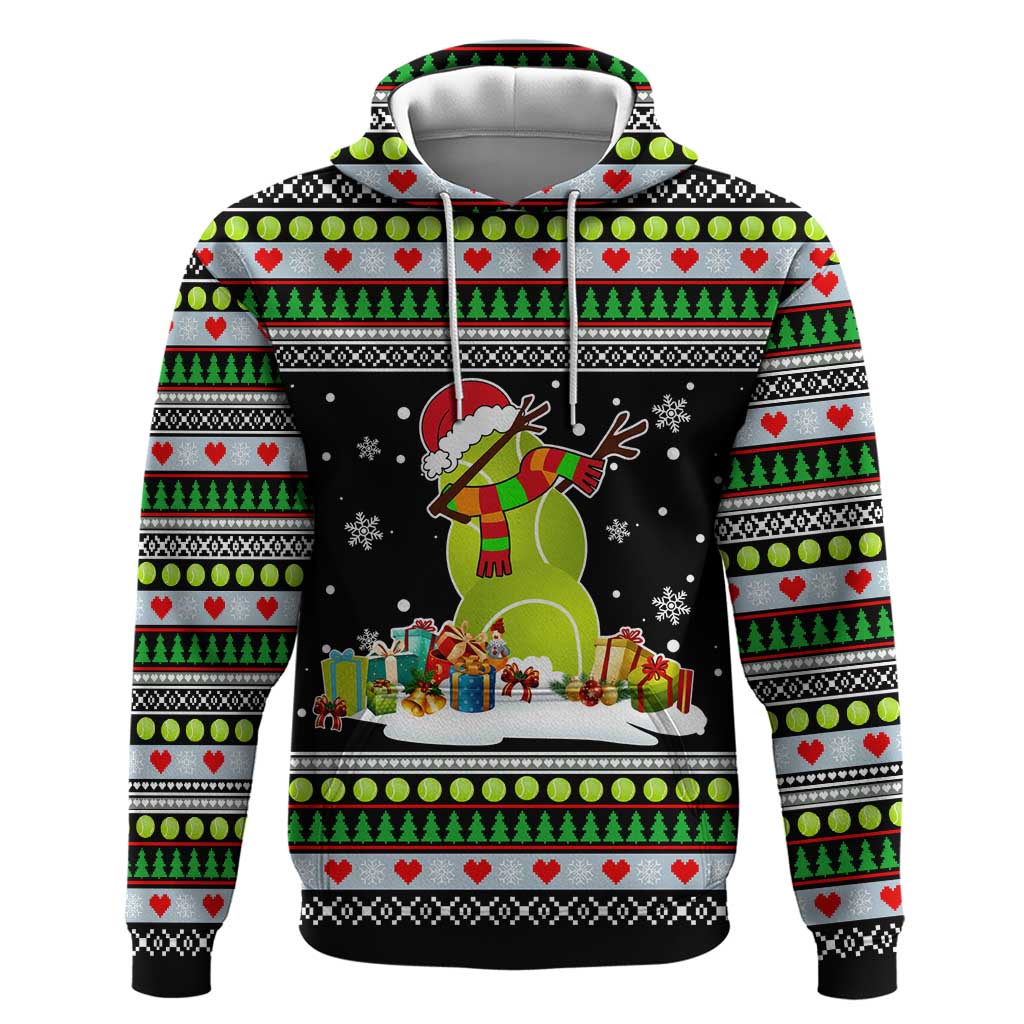 Christmas Tennis Snowman Zip Hoodie Xmas Holiday Patterns - Wonder Print Shop