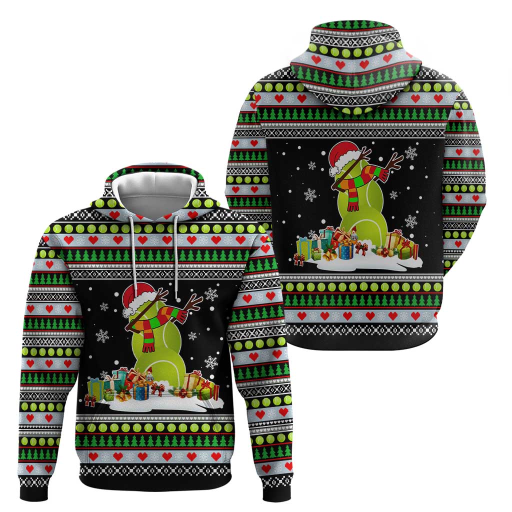 Christmas Tennis Snowman Zip Hoodie Xmas Holiday Patterns - Wonder Print Shop