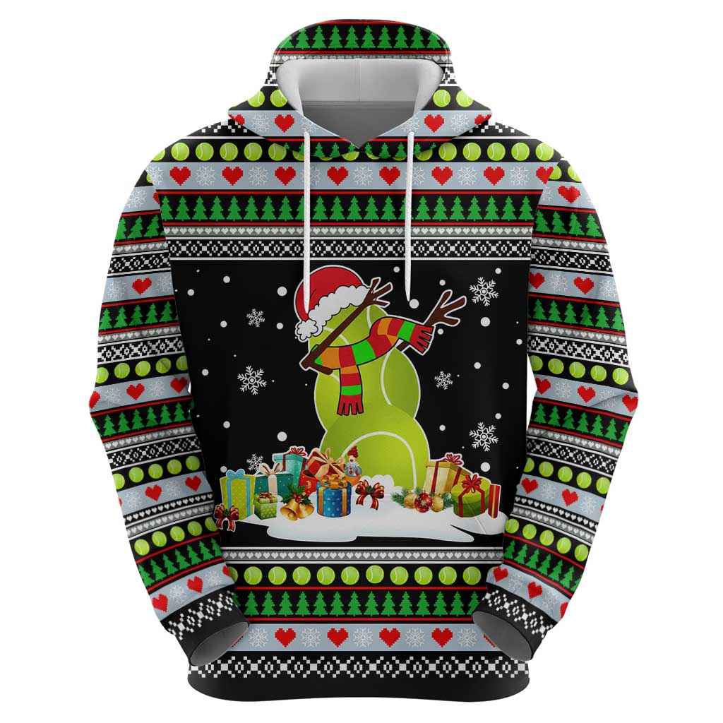 Christmas Tennis Snowman Zip Hoodie Xmas Holiday Patterns - Wonder Print Shop
