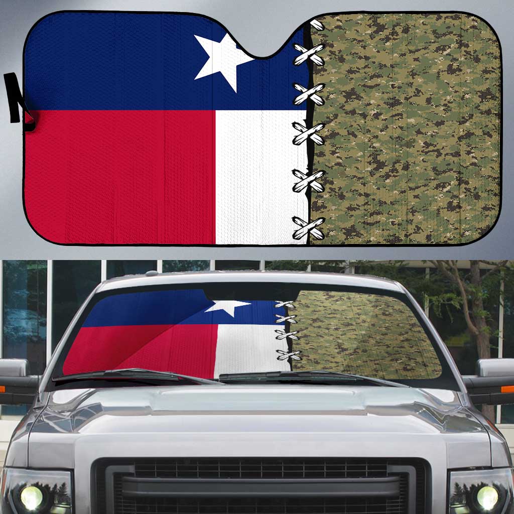 Christmas Texas Camo Auto Sun Shade Xmas Holiday Patterns - Wonder Print Shop