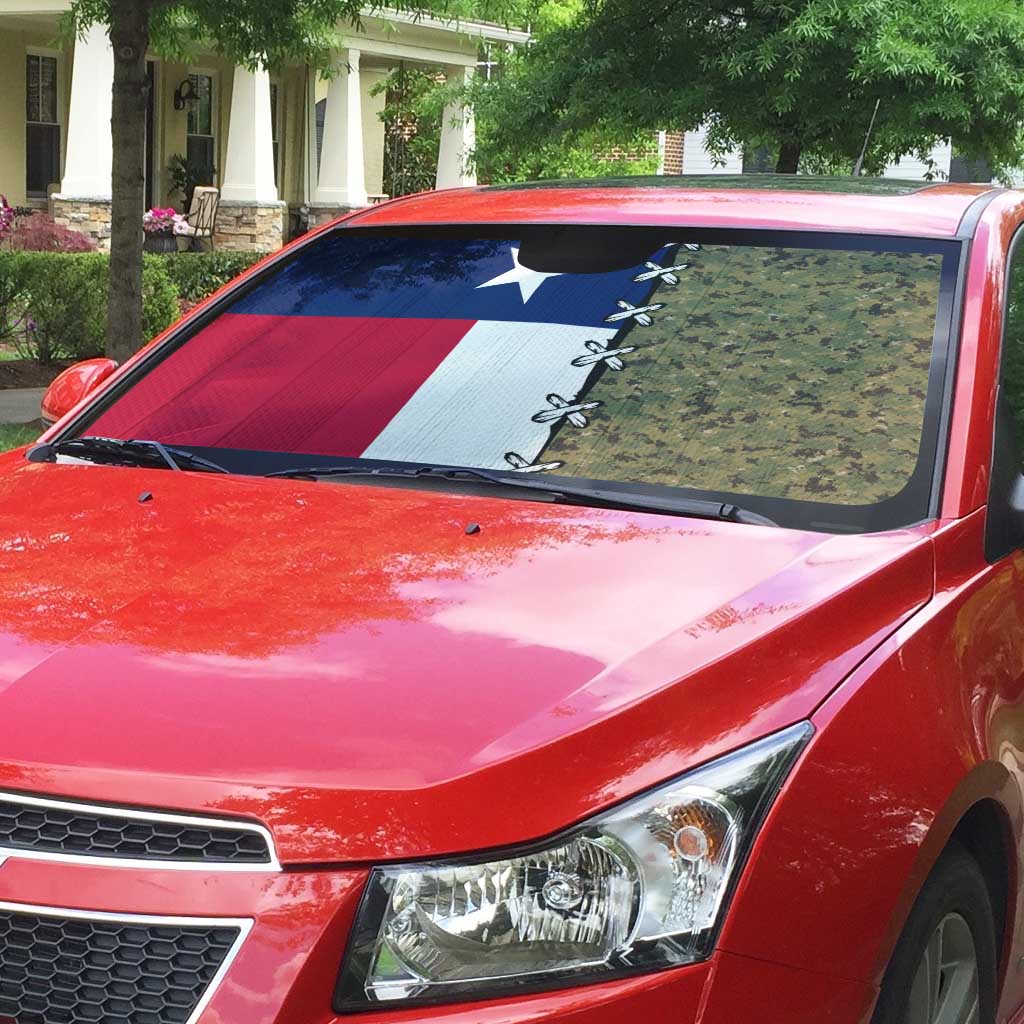 Christmas Texas Camo Auto Sun Shade Xmas Holiday Patterns - Wonder Print Shop
