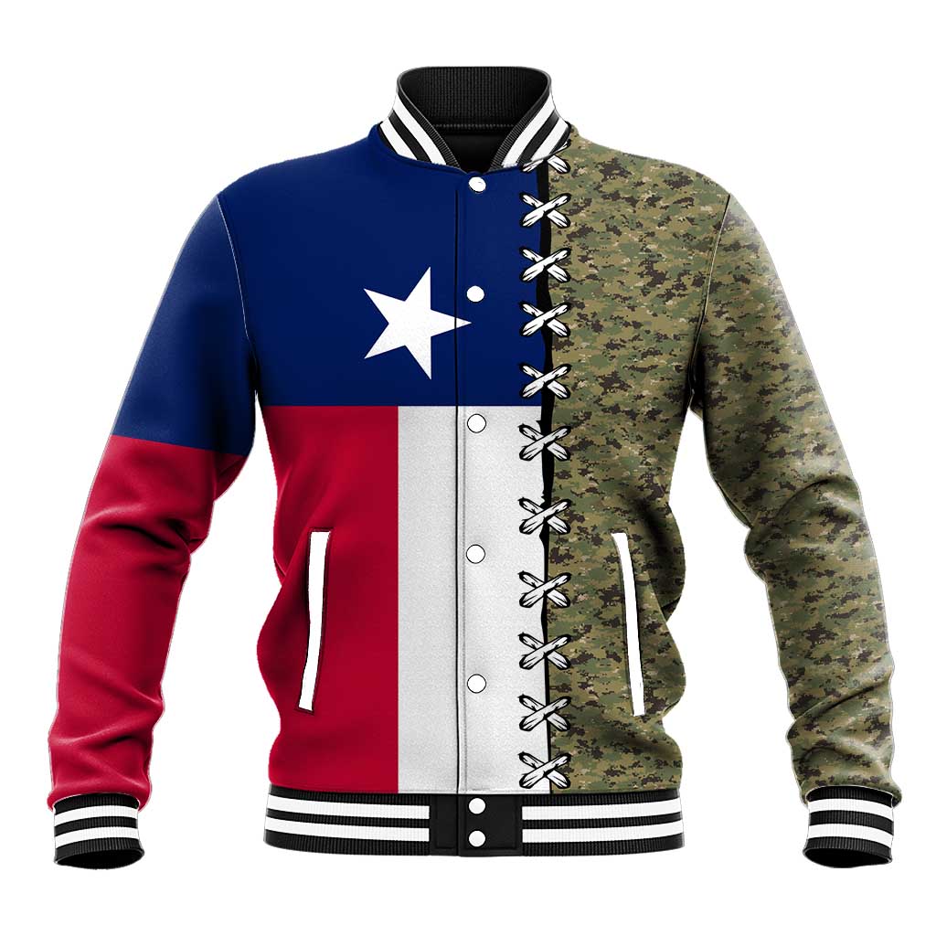 Christmas Texas Camo Baseball Jacket Xmas Holiday Patterns - Wonder Print Shop