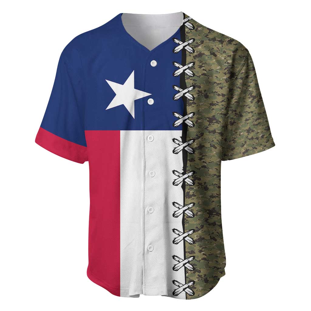Christmas Texas Camo Baseball Jersey Xmas Holiday Patterns - Wonder Print Shop