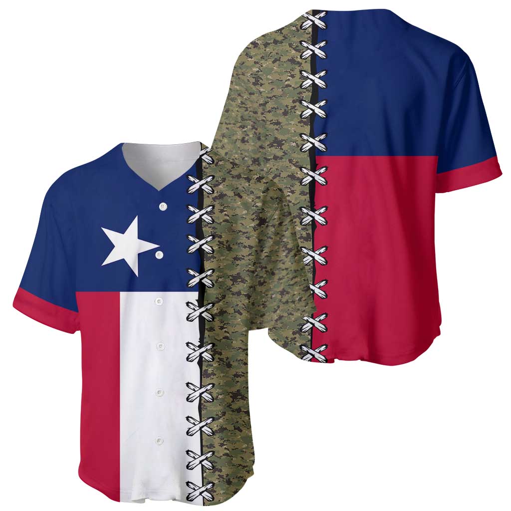 Christmas Texas Camo Baseball Jersey Xmas Holiday Patterns - Wonder Print Shop