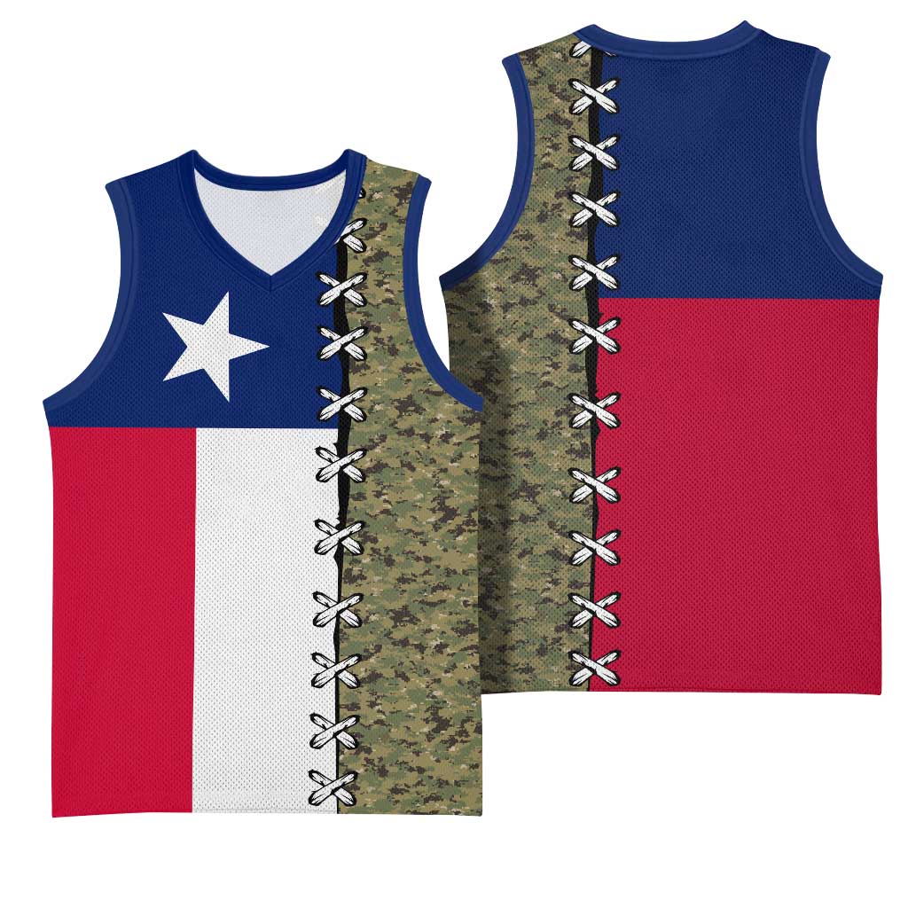 Christmas Texas Camo Basketball Jersey Xmas Holiday Patterns - Wonder Print Shop