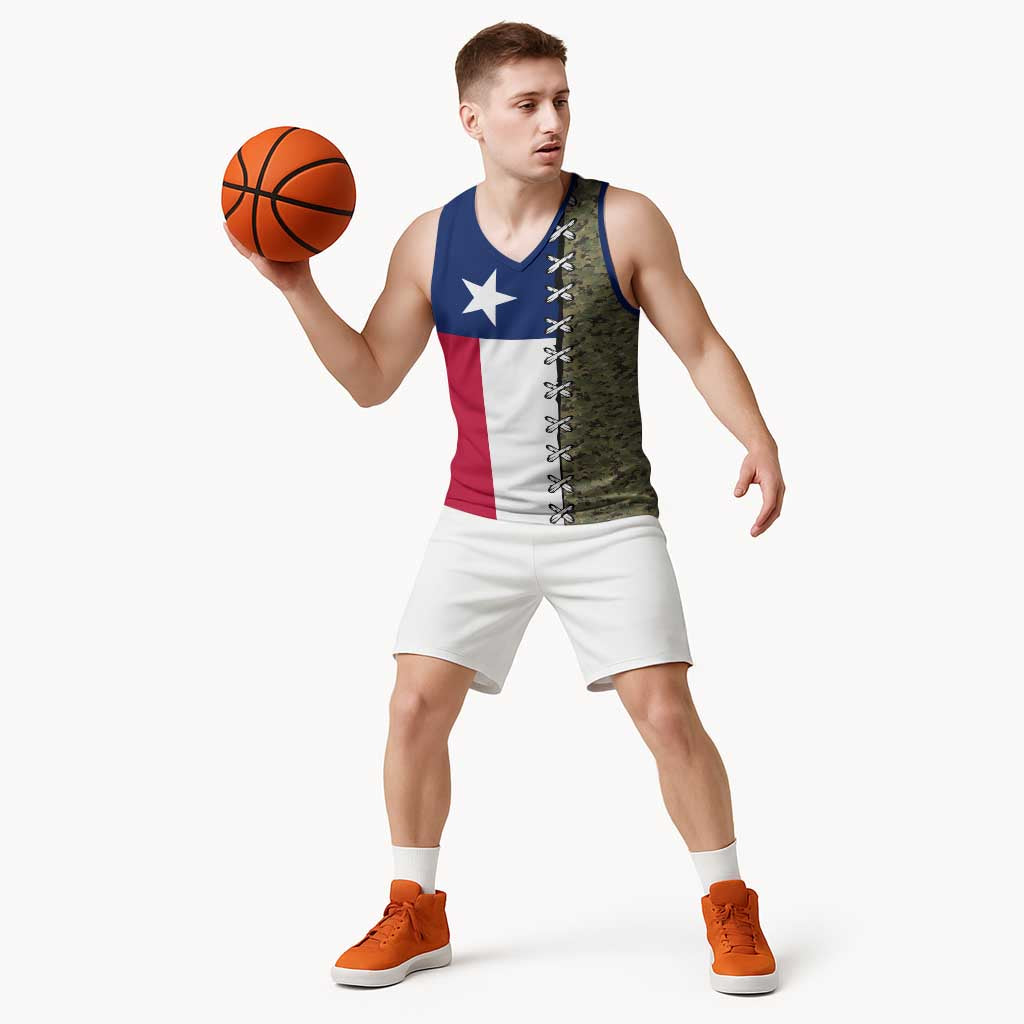 Christmas Texas Camo Basketball Jersey Xmas Holiday Patterns - Wonder Print Shop