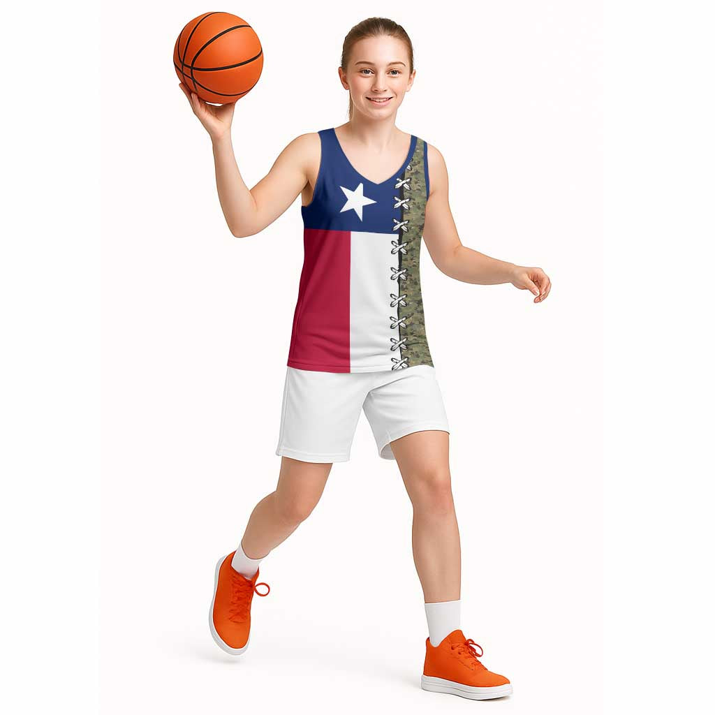 Christmas Texas Camo Basketball Jersey Xmas Holiday Patterns - Wonder Print Shop