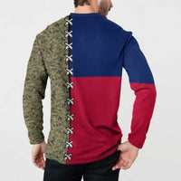 Christmas Texas Camo Button Sweatshirt Xmas Holiday Patterns - Wonder Print Shop