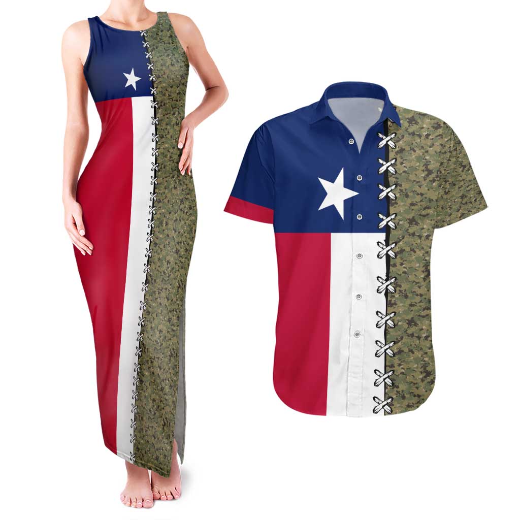 Christmas Texas Camo Couples Matching Tank Maxi Dress and Hawaiian Shirt Xmas Holiday Patterns - Wonder Print Shop