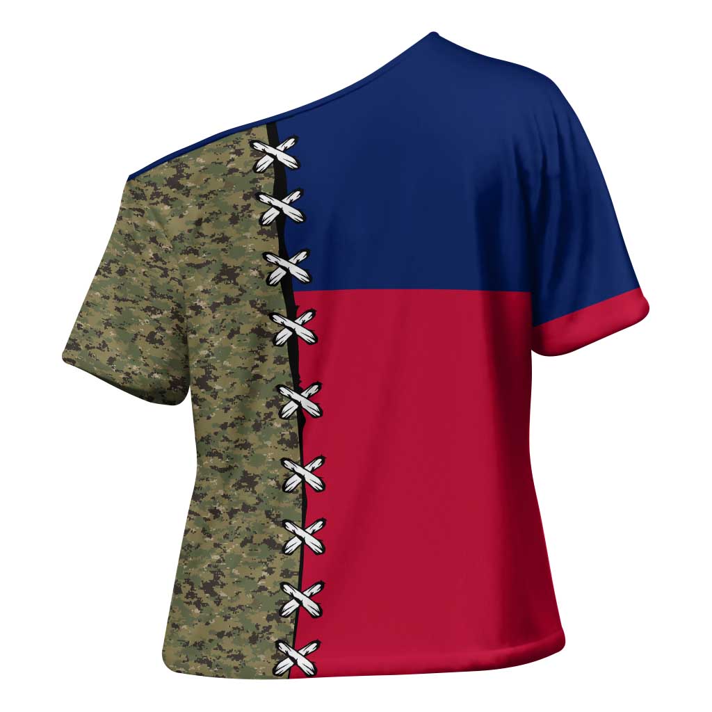 Christmas Texas Camo Cross Shoulder Shirt Xmas Holiday Patterns - Wonder Print Shop