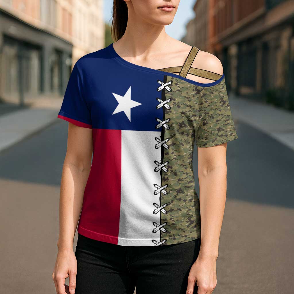 Christmas Texas Camo Cross Shoulder Shirt Xmas Holiday Patterns - Wonder Print Shop