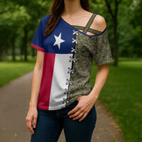 Christmas Texas Camo Cross Shoulder Shirt Xmas Holiday Patterns - Wonder Print Shop
