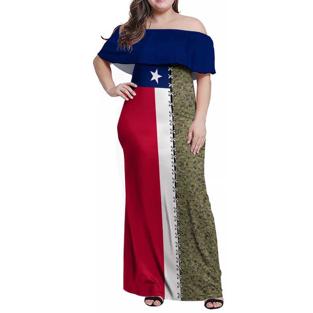 Christmas Texas Camo Family Matching Off Shoulder Maxi Dress and Hawaiian Shirt Xmas Holiday Patterns - Wonder Print Shop