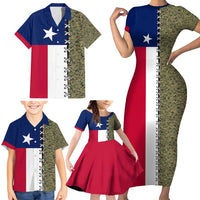 Christmas Texas Camo Family Matching Short Sleeve Bodycon Dress and Hawaiian Shirt Xmas Holiday Patterns - Wonder Print Shop